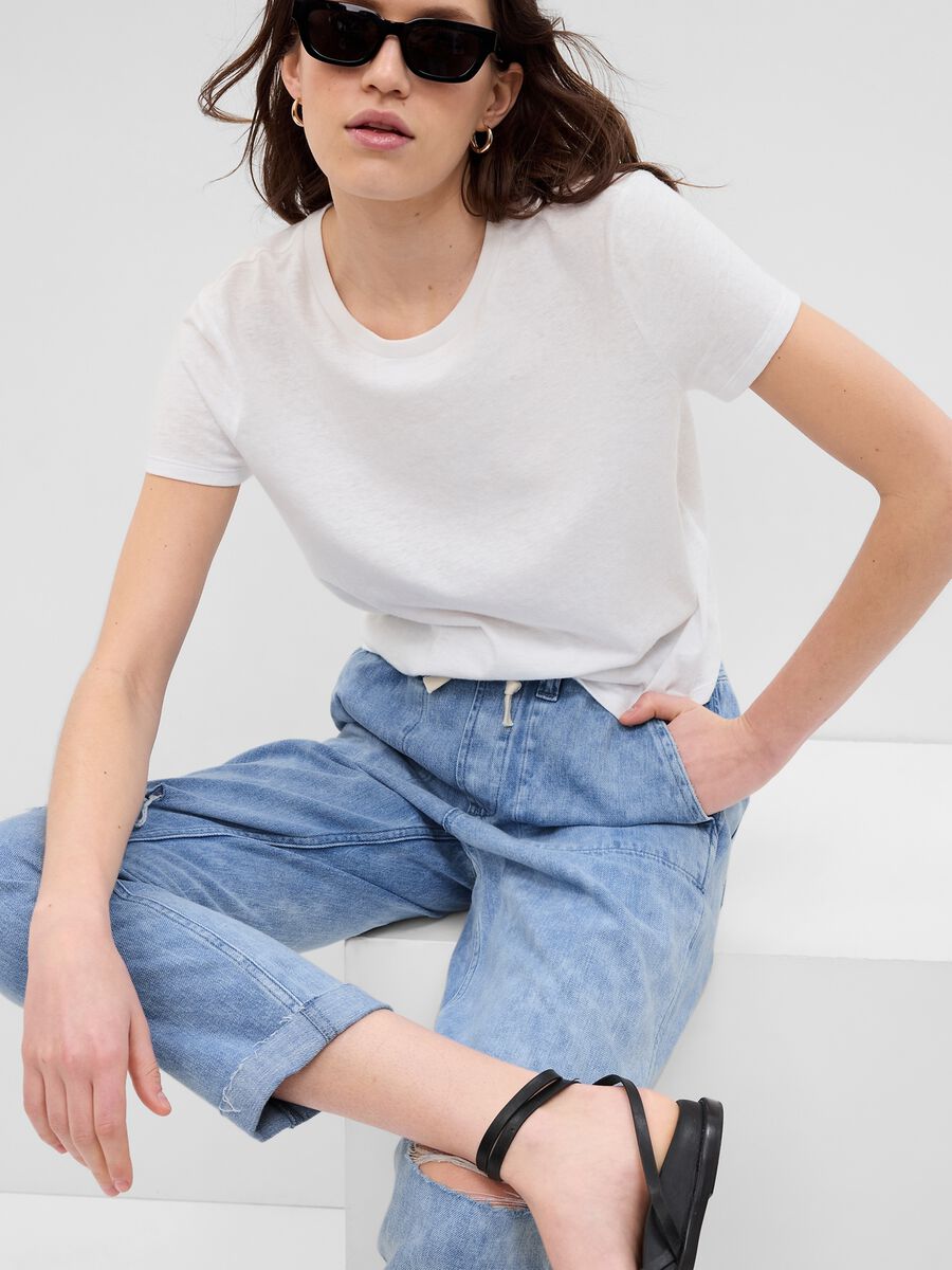 Easy-fit pull-on jeans with drawstring_2