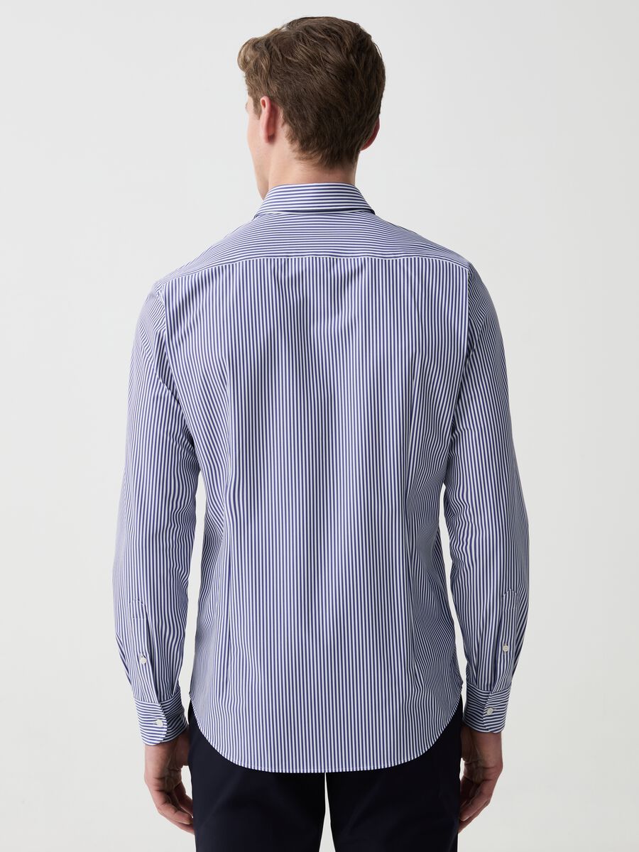 OVS Tech stretch slim-fit shirt with stripes_2