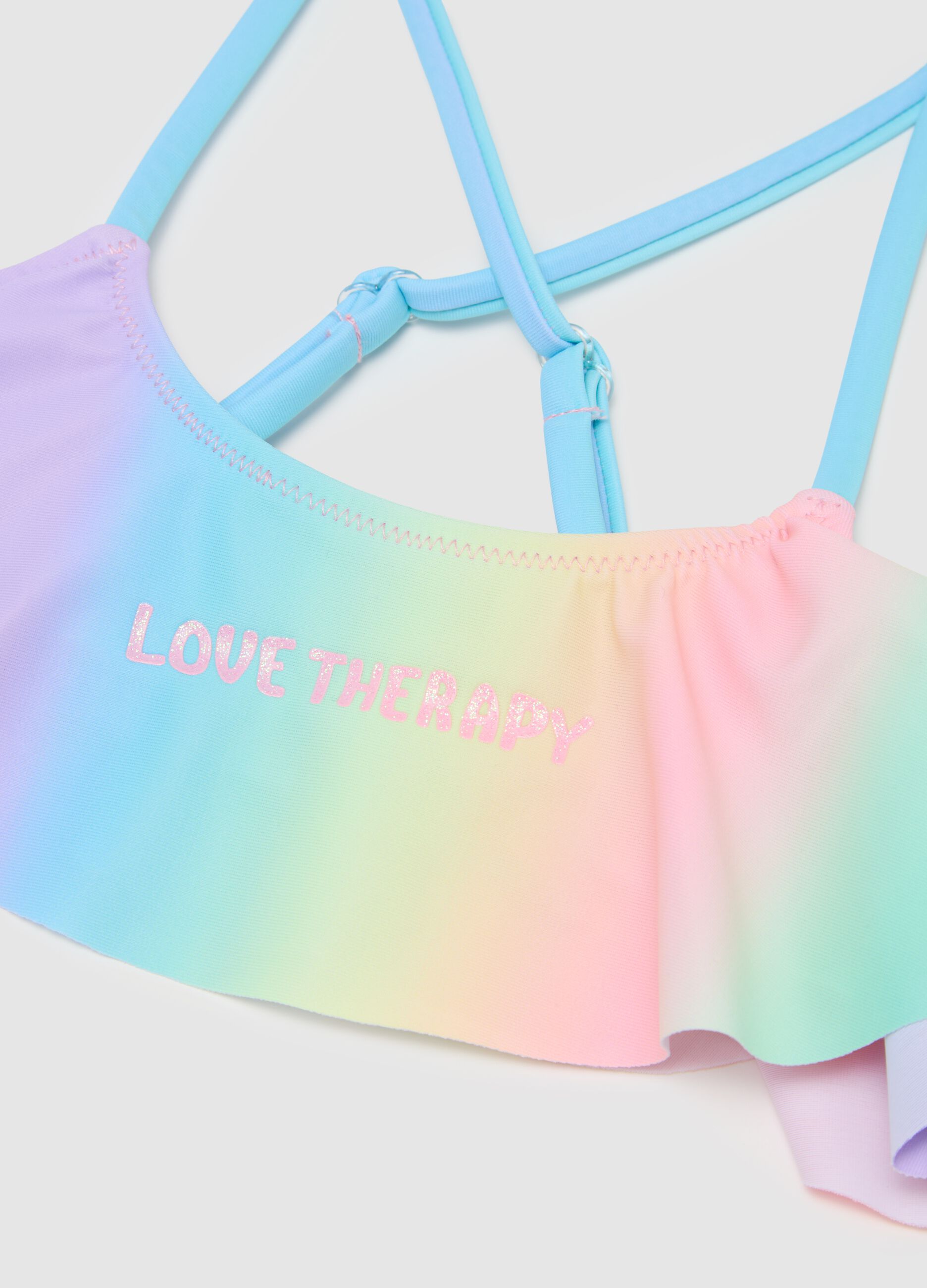 Girls' Multicolor Stretch Blend Bikini