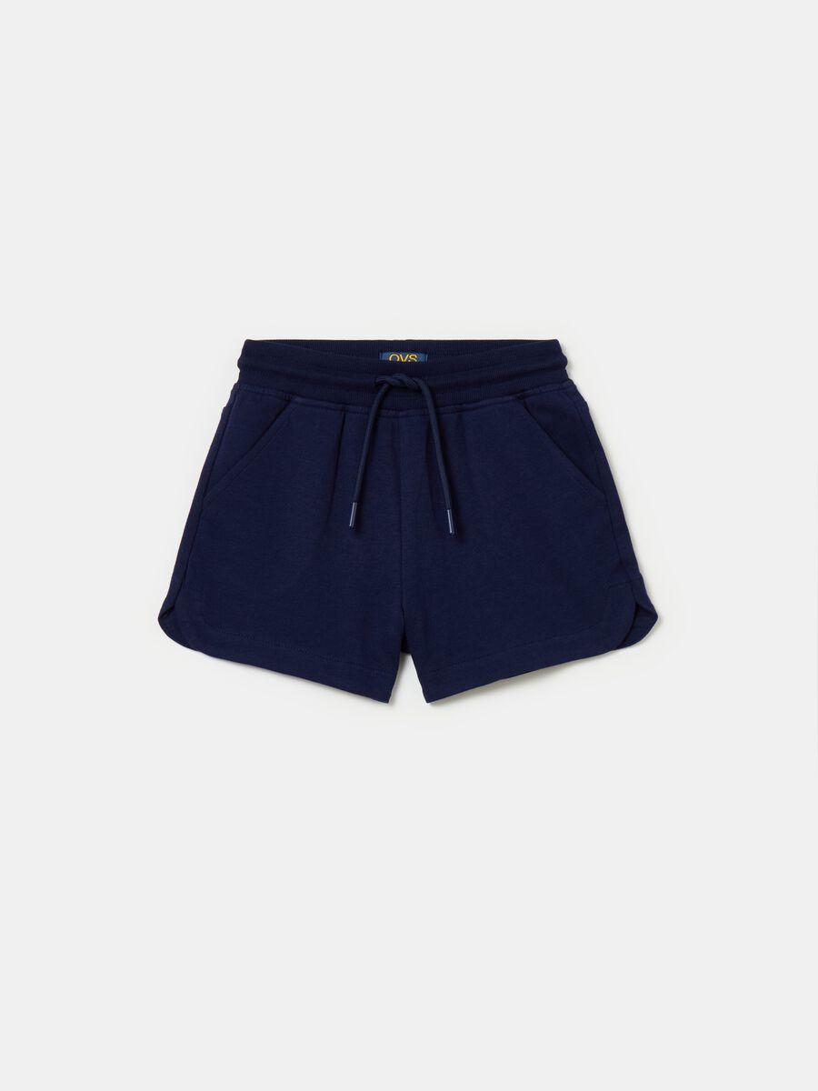 Fleece shorts with drawstring_0