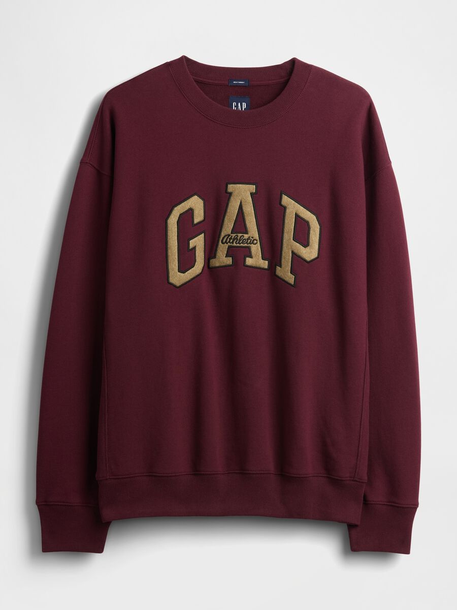 Red crew neck sweatshirt_4