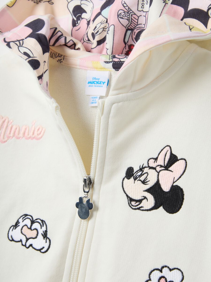 Girls' white sweatshirt in pure cotton, regular fit with prints_2