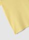 Yellow Stretch Cotton T-Shirt for Girls with Rainbow_3