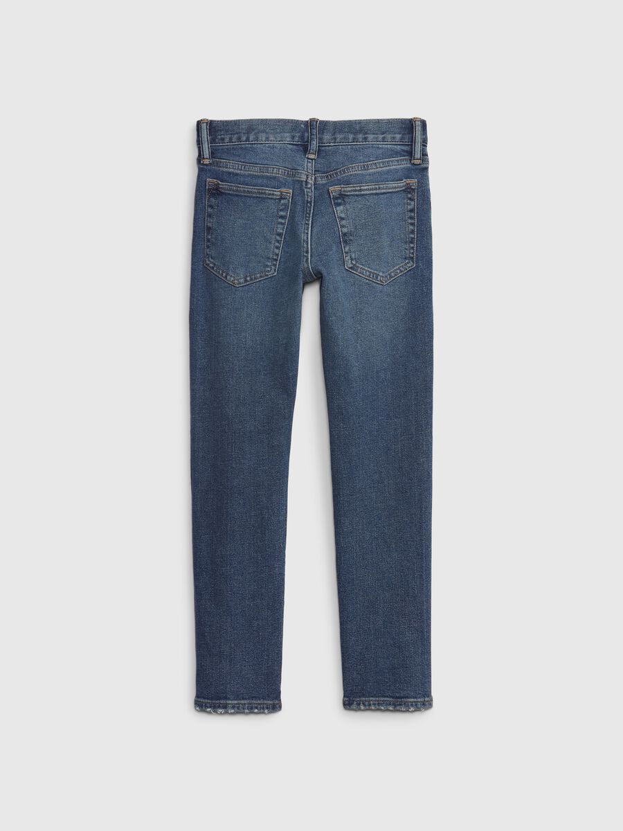 Slim-fit jeans with rips and fading_1