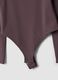 Brown stretch-fabric bodysuit with sweetheart neckline_8