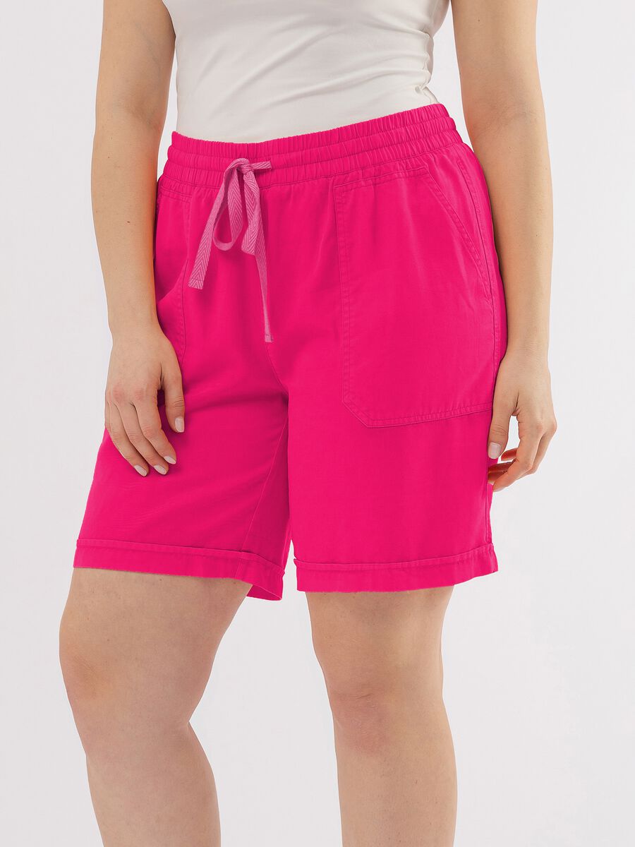 Shorts in Lyocell con coulisse Curvy_1