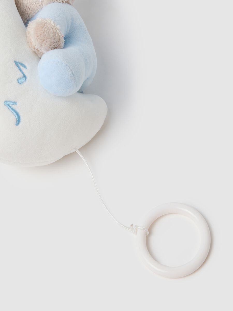 Multicoloured Velour Baby Bear Musical Mobile_1