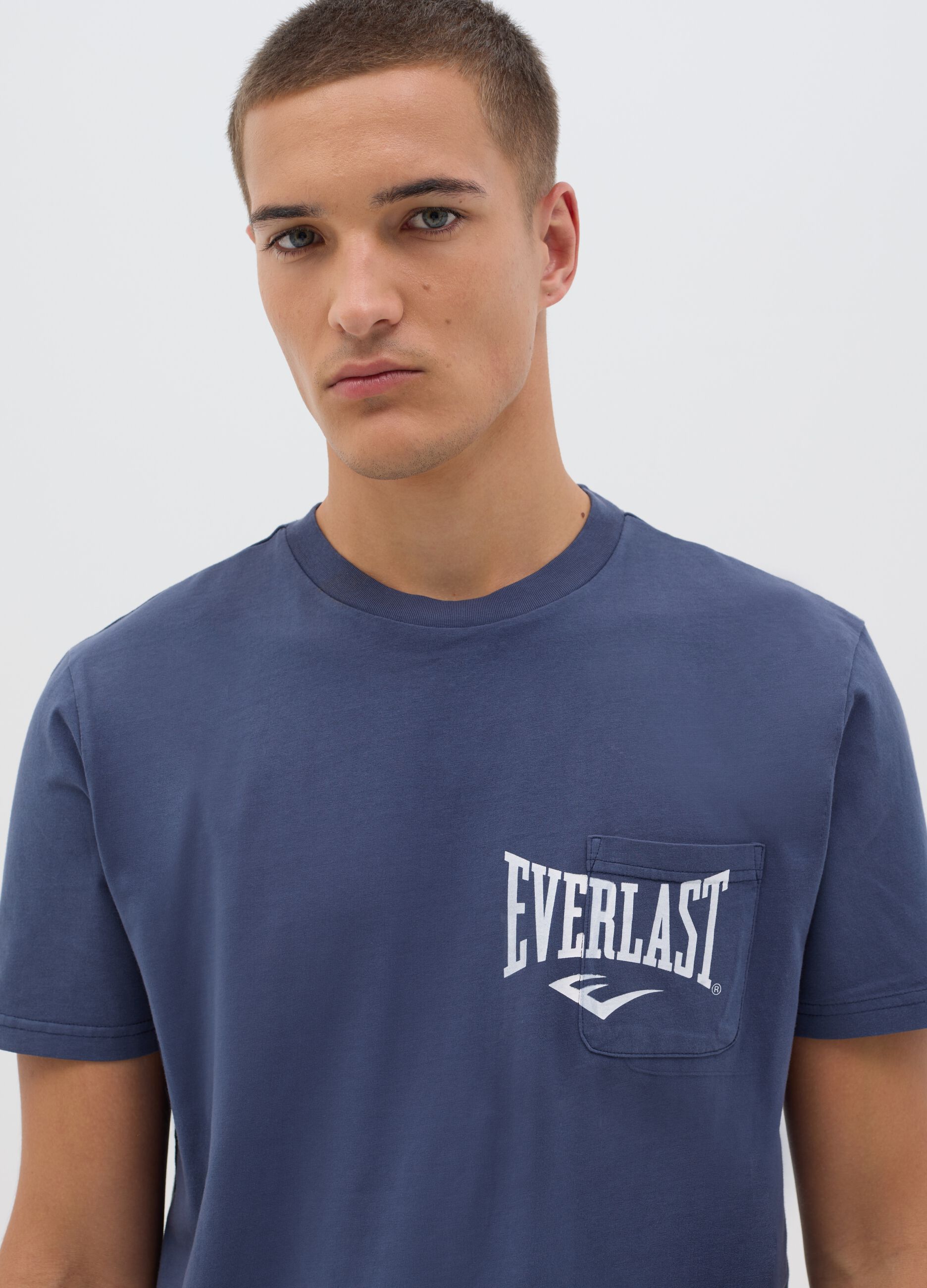Navy Blue Everlast Cotton T-shirt