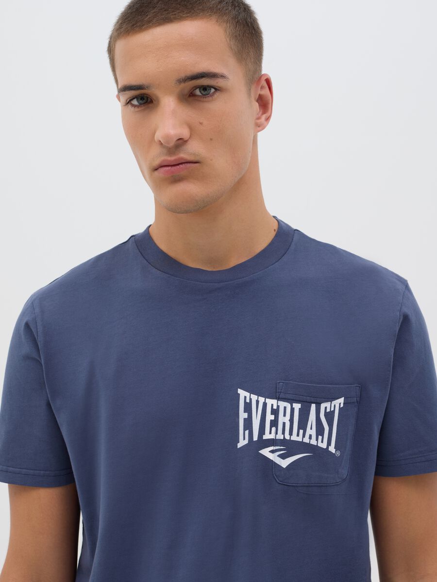 Navy Blue Everlast Cotton T-shirt_3