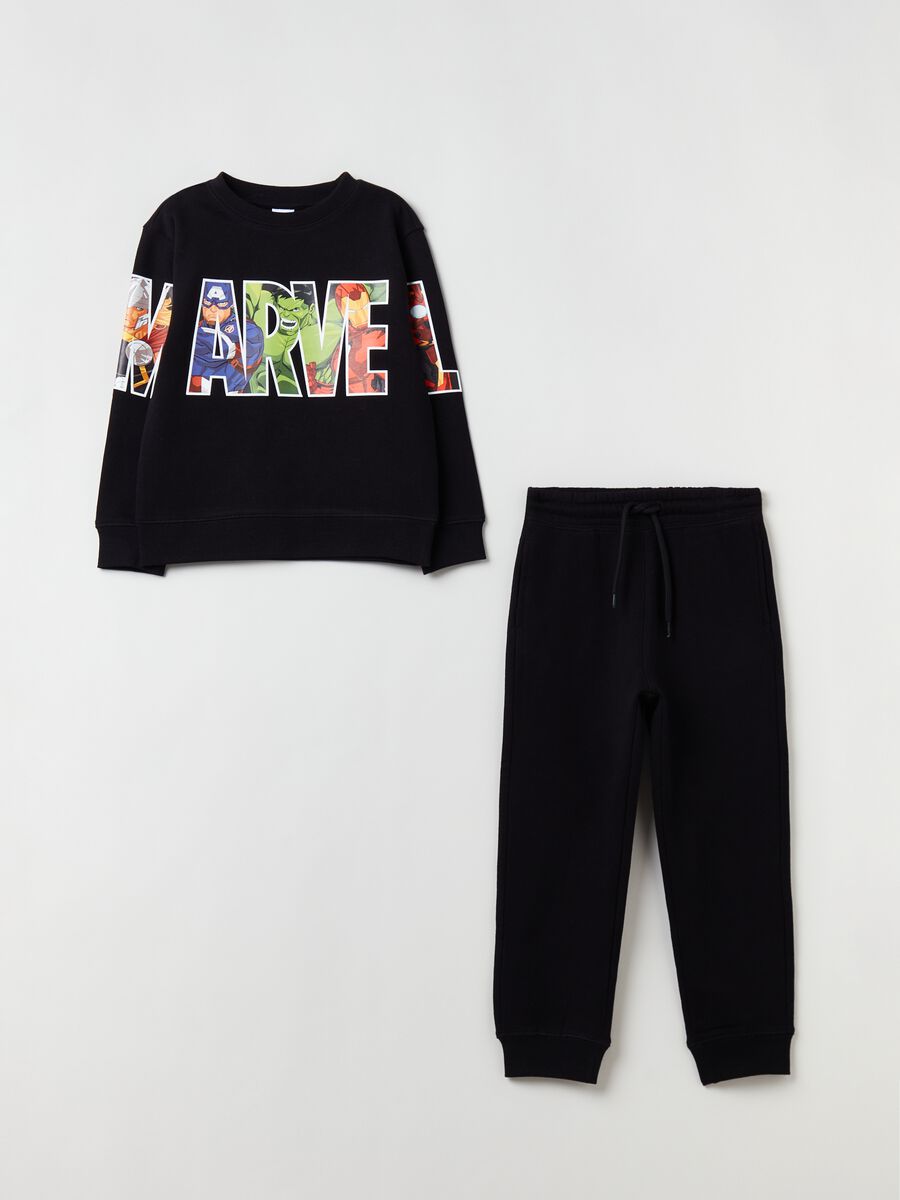Jogging set in felpa stampa personaggi_0