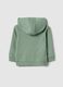 Green pure cotton kids' regular fit hoodie with zip_1