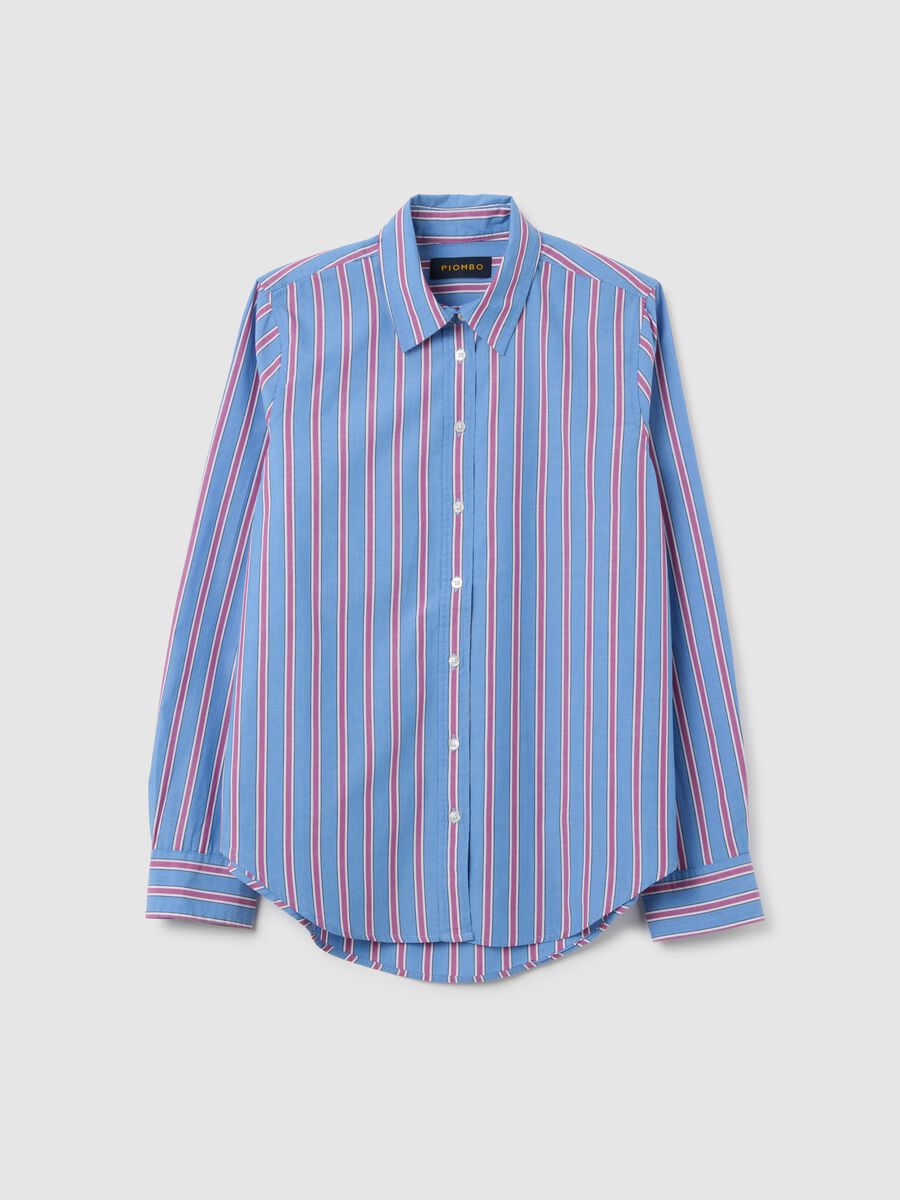 Camicia in puro cotone multicolor regular fit_0