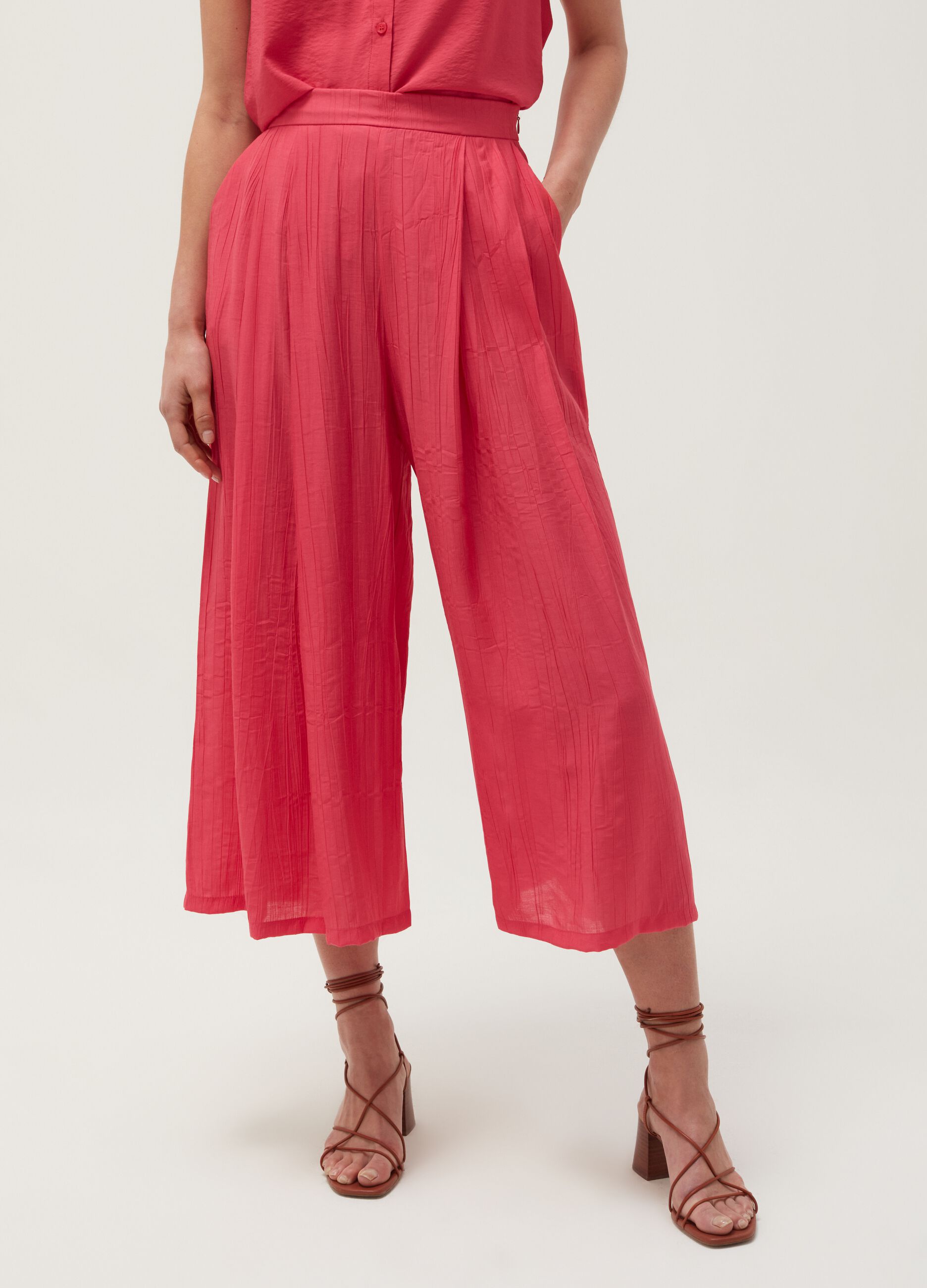 Pantaloni crop wide leg_1