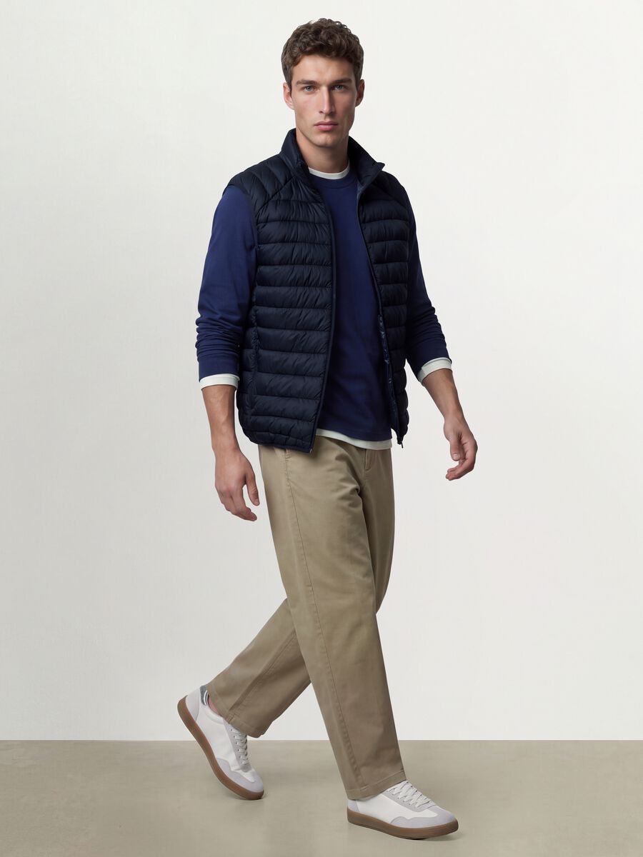Blue Ultralight Padded Gilet with Zip_2