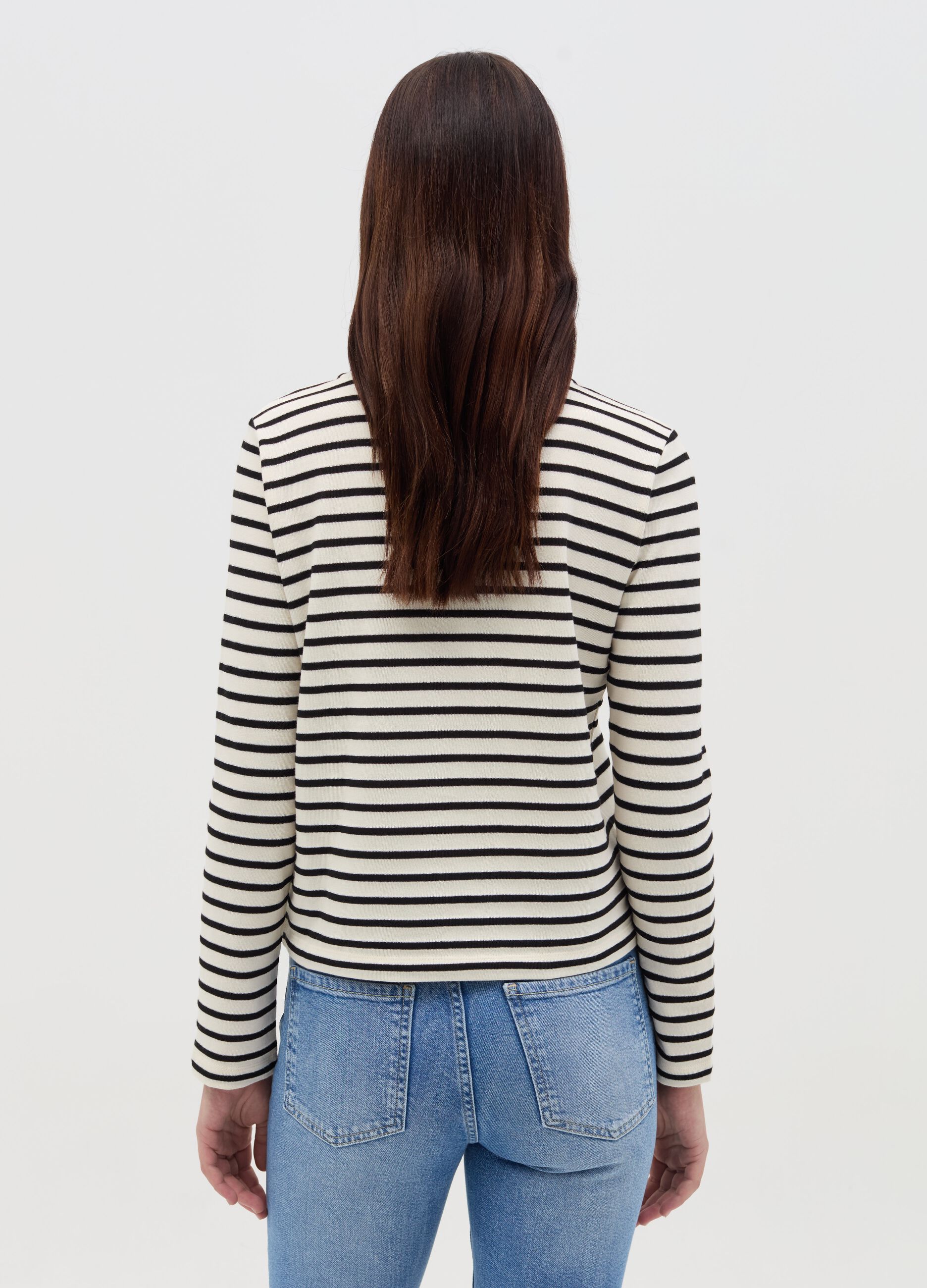 Striped T-shirt with lurex