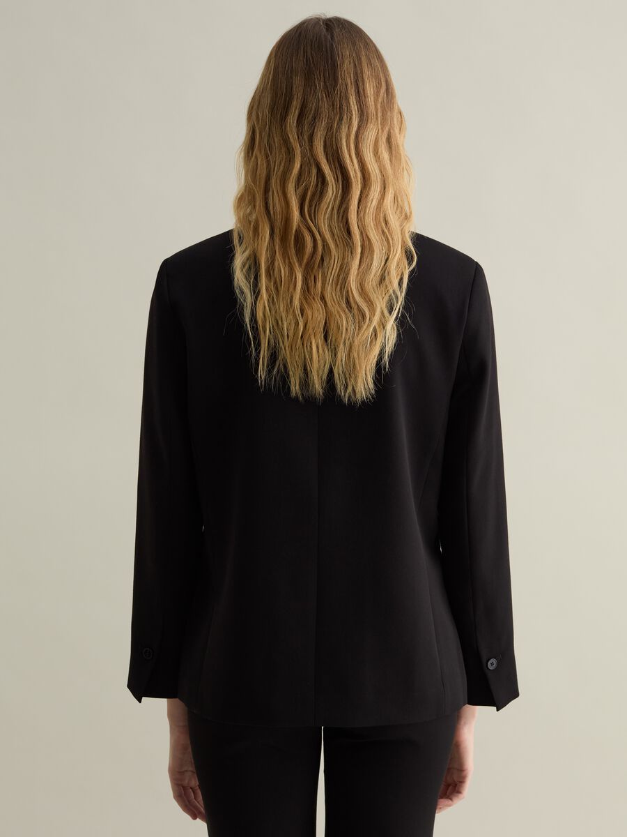 Solid colour double-breasted blazer_2