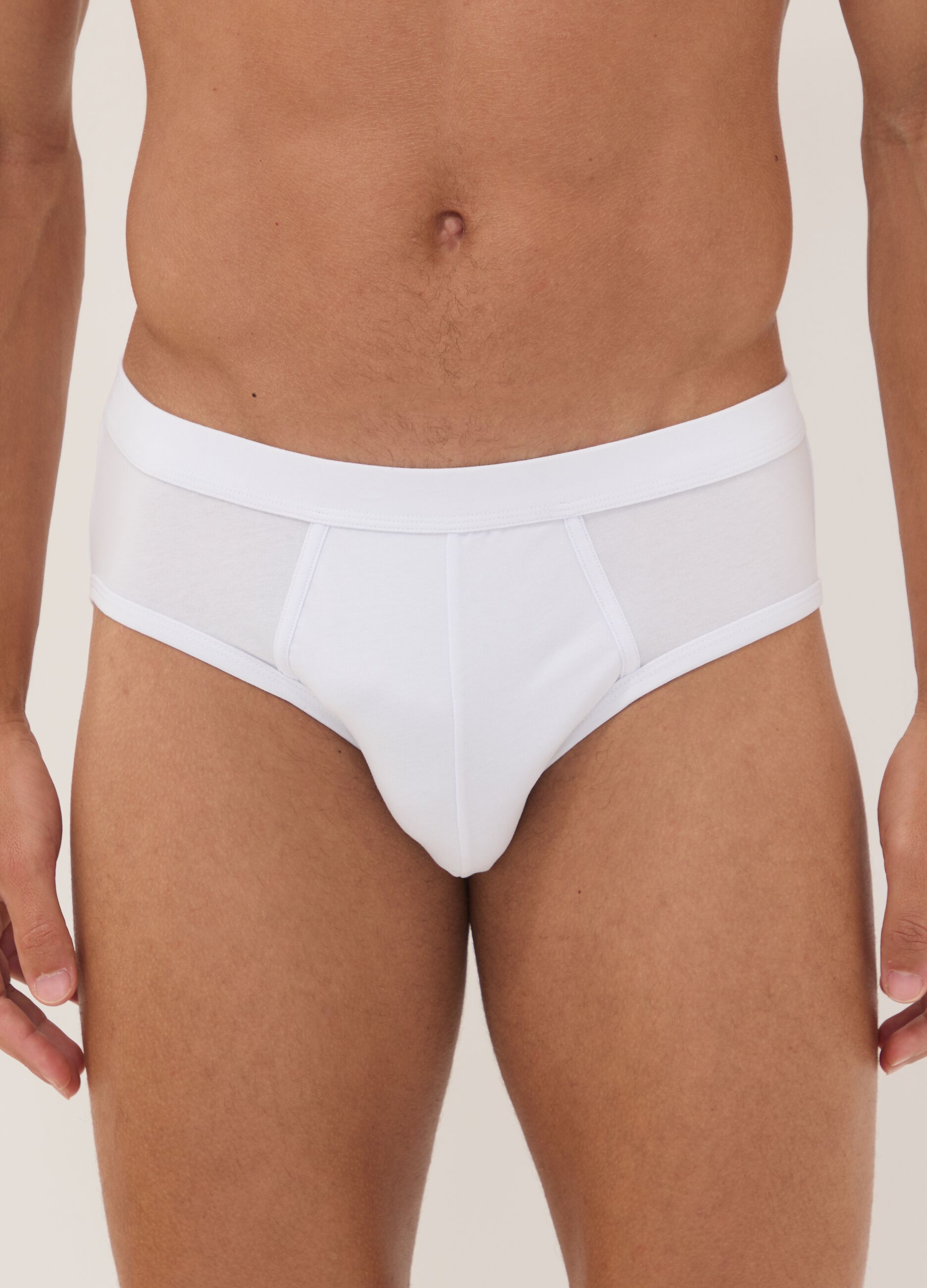 3-pack of white stretch extra-fine cotton briefs