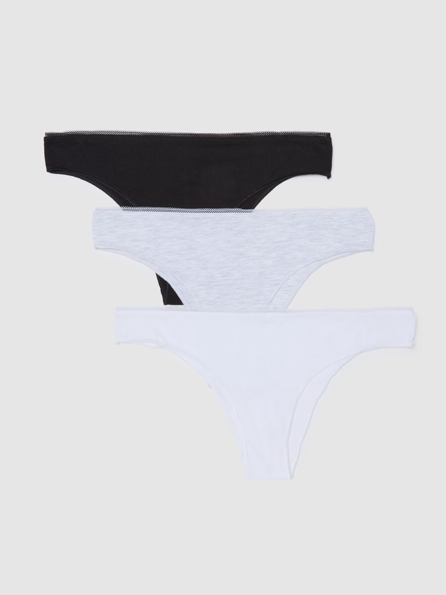 Three-Pack of Multicoloured Regular Fit Stretch Cotton Briefs_0