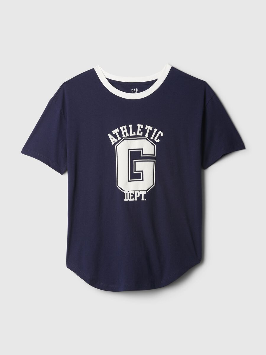 Organic cotton T-shirt with Athletic Dept. logo print_4