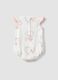 White pure cotton romper for baby girls with designs_1