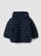 Giacca Ultralight blu trapuntata con cappuccio per bimbo_0