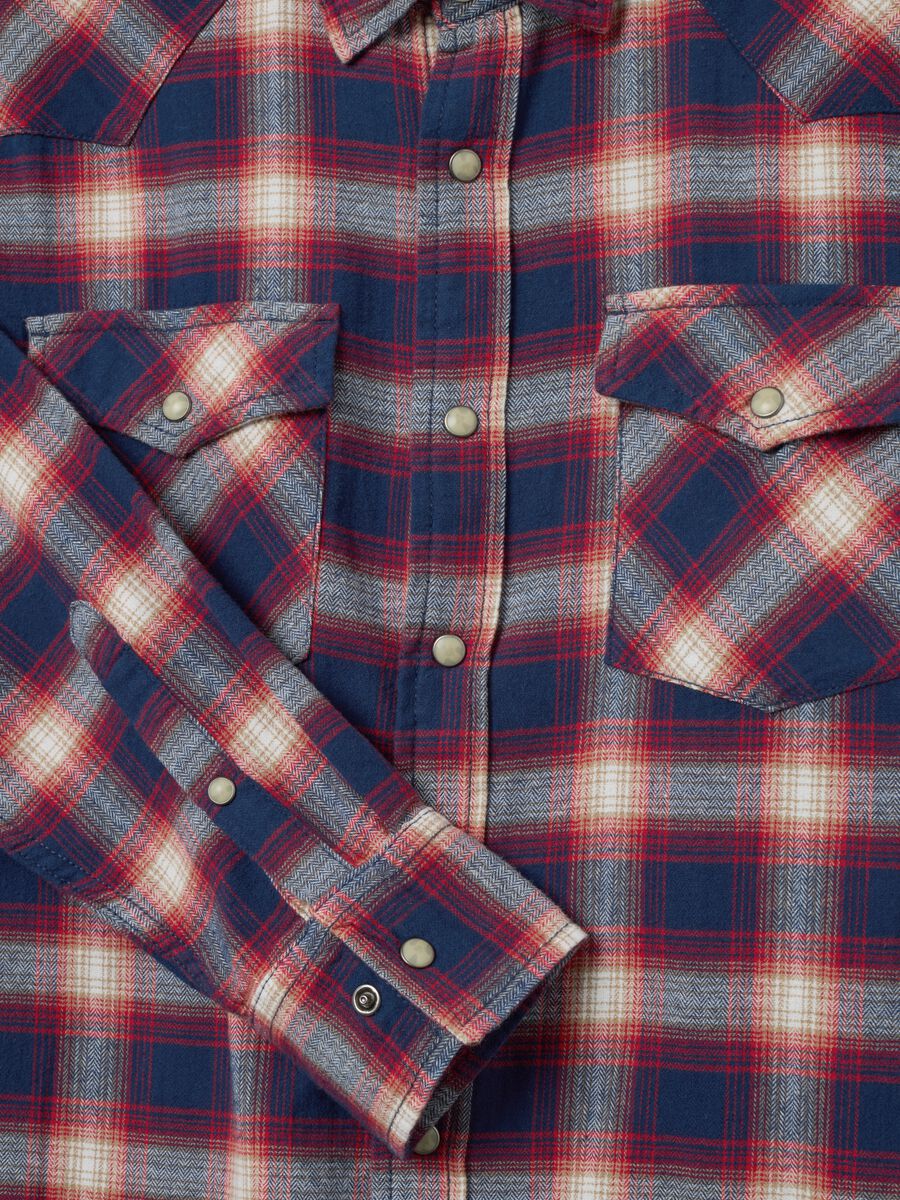 Regular fit checked pure cotton shirt_5