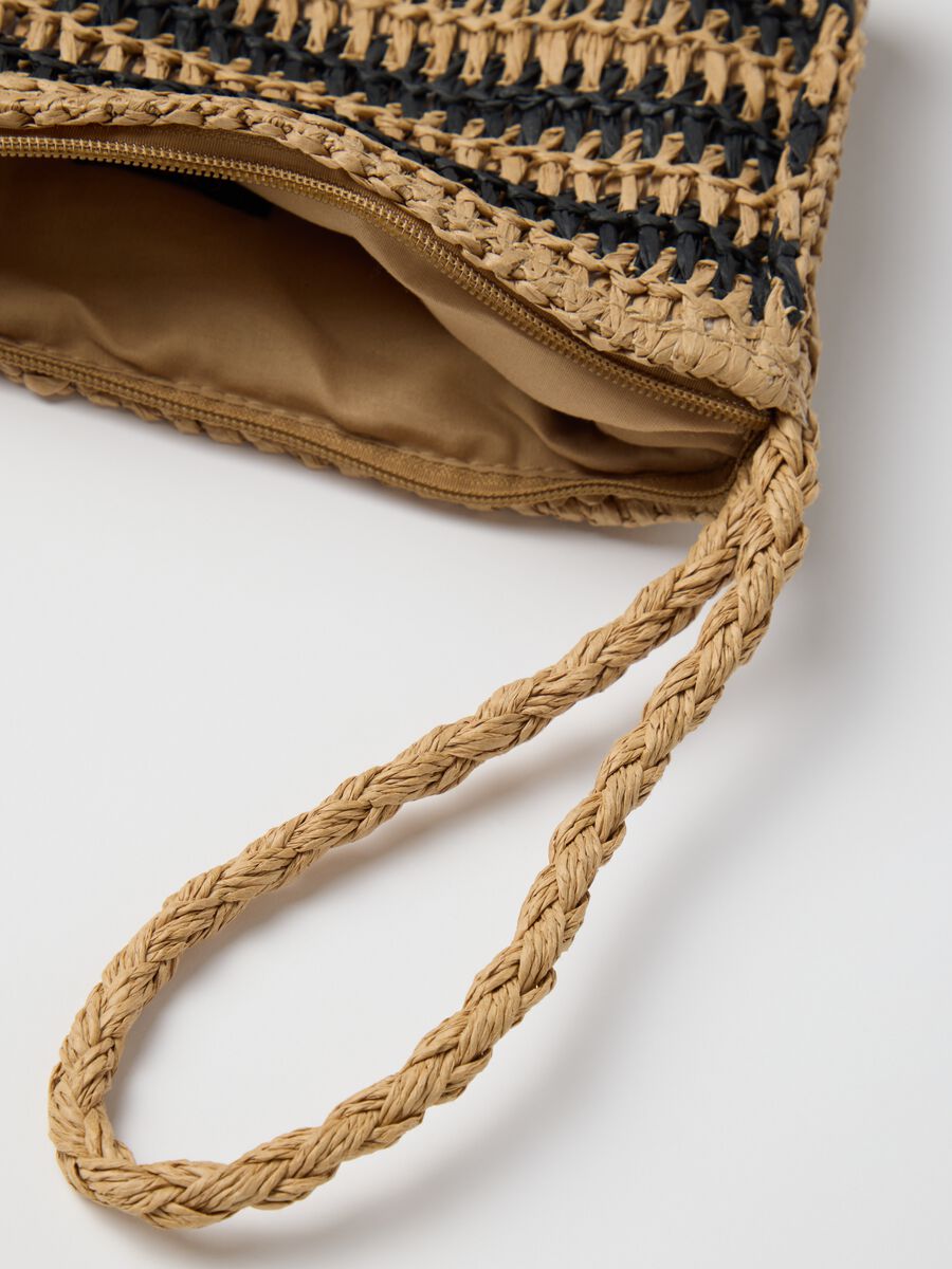 Woven textile paper beach bag_2