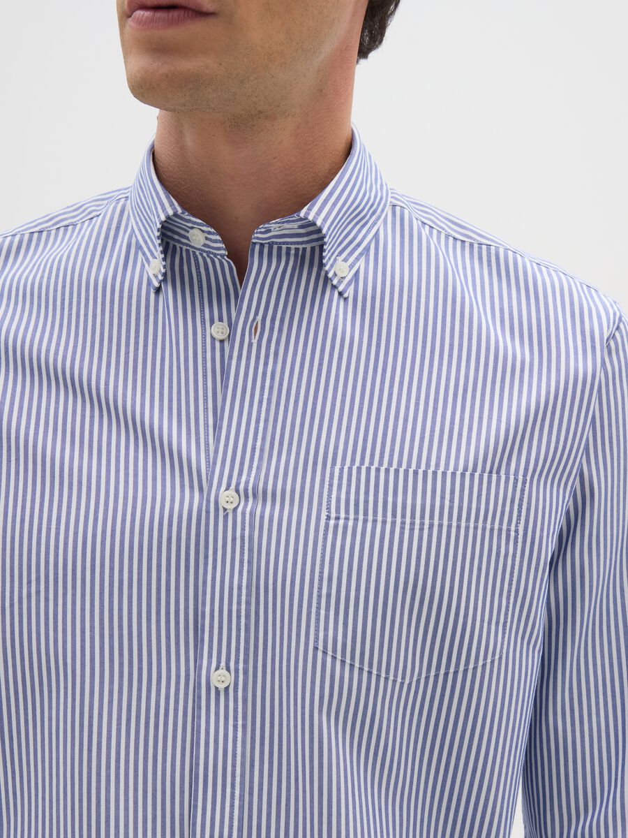 Multicolour cotton blend regular fit shirt_2