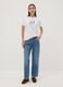 White pure cotton T-shirt with Hokusai print_1