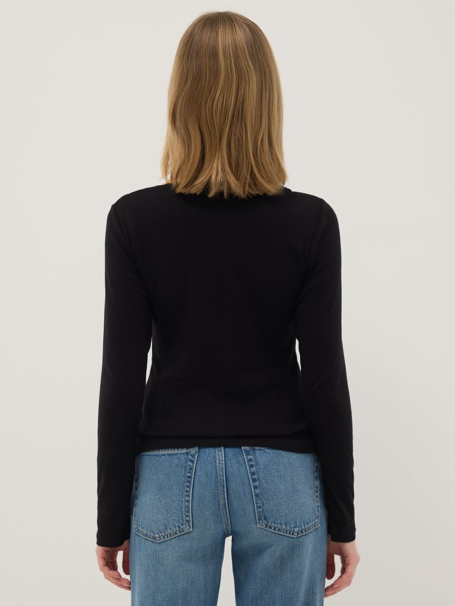 T-shirt in puro cotone nero regular fit_2