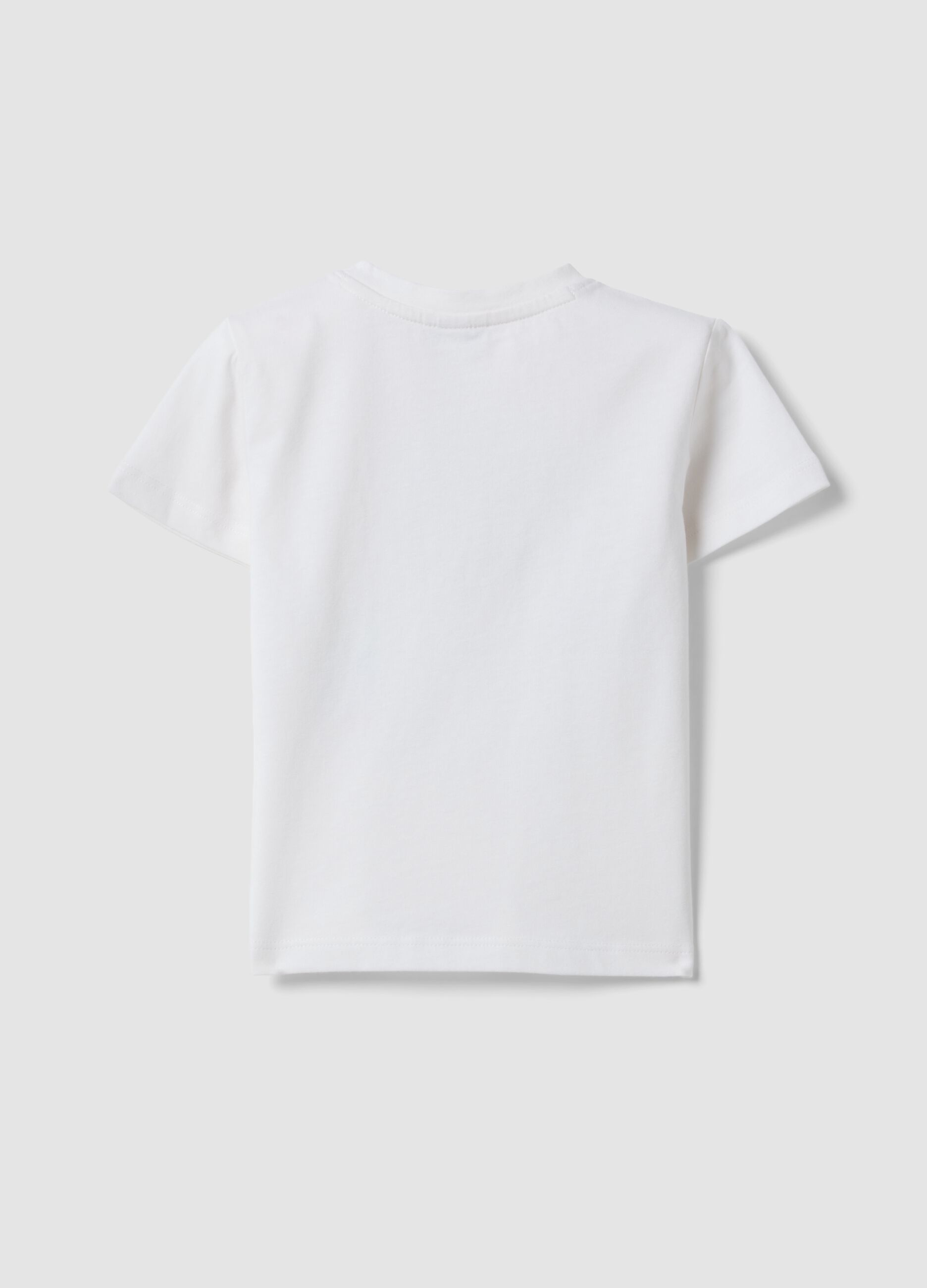 White short-sleeve pure cotton T-shirt
