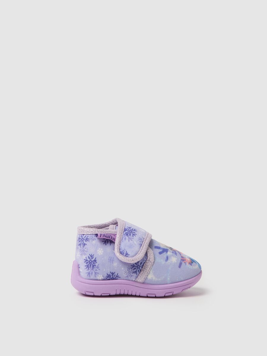 Scarpe da neonata viola con chiusura a strappo_0
