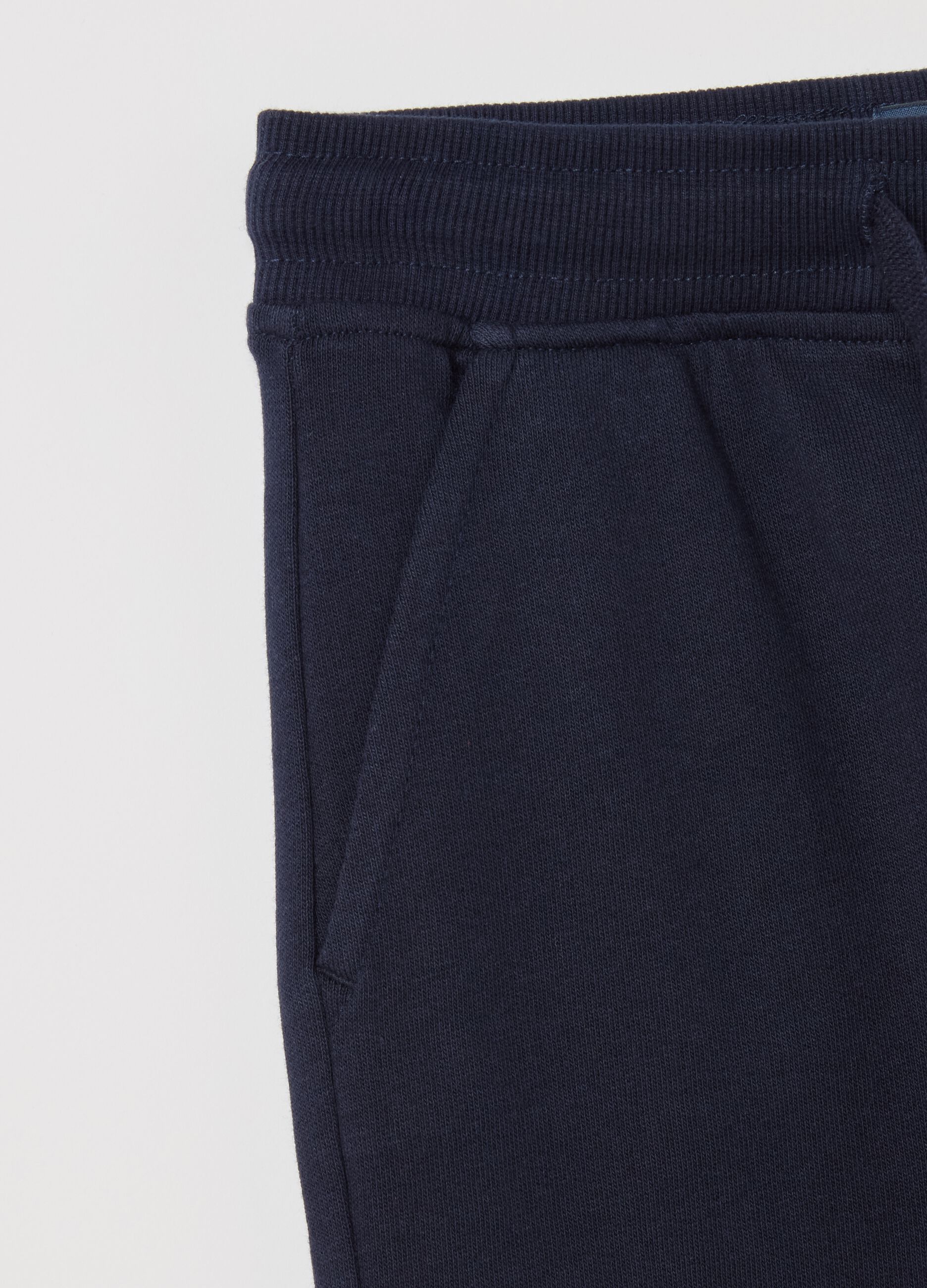 Fleece joggers with drawstring