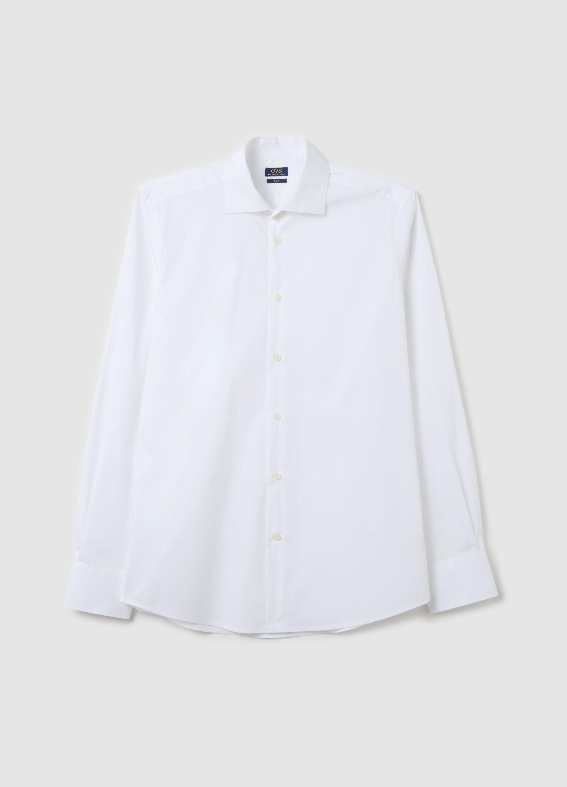 White slim-fit shirt