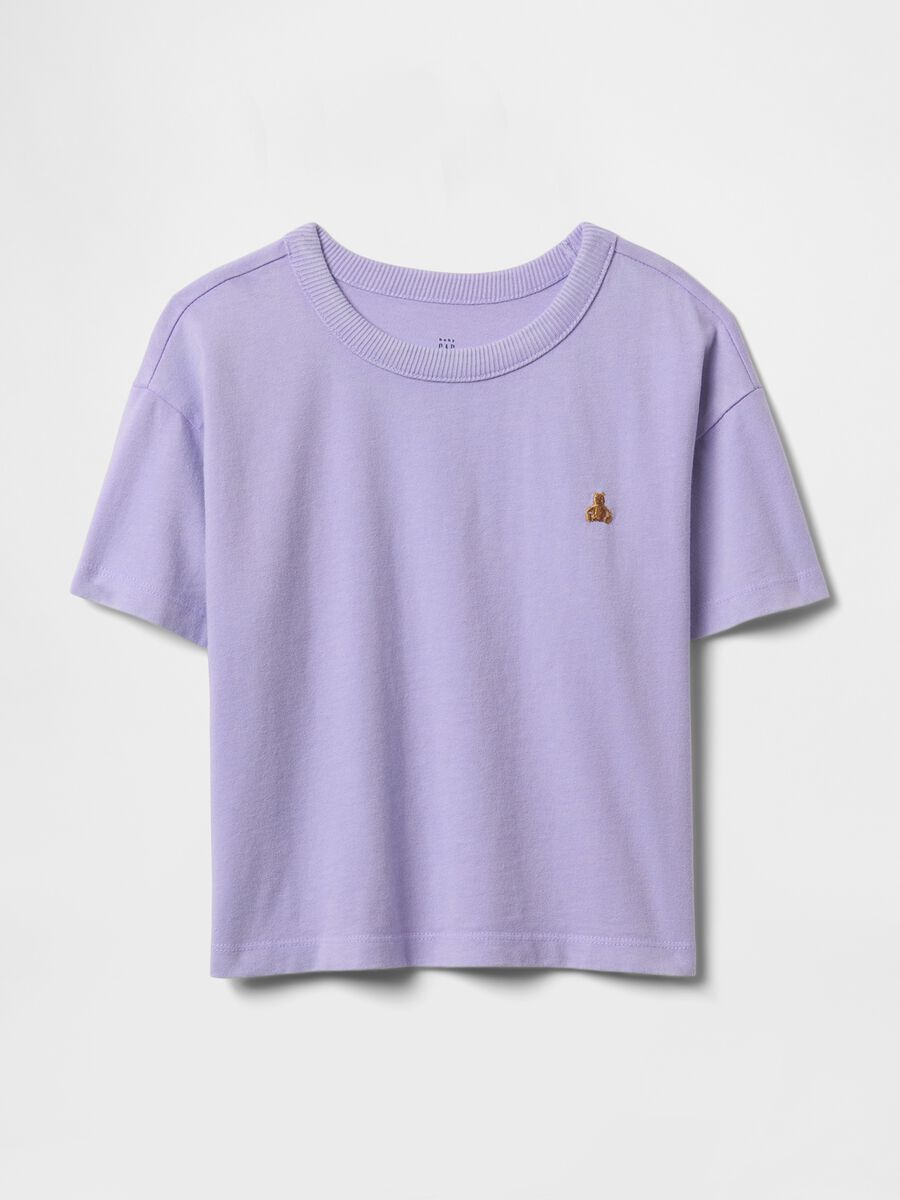 Purple Crew-Neck T-Shirt for Kids_1