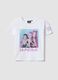 Girls' Pure Cotton White T-shirt Regular Fit with Print_0