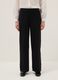 Black wide-leg trousers with elasticated waist_1