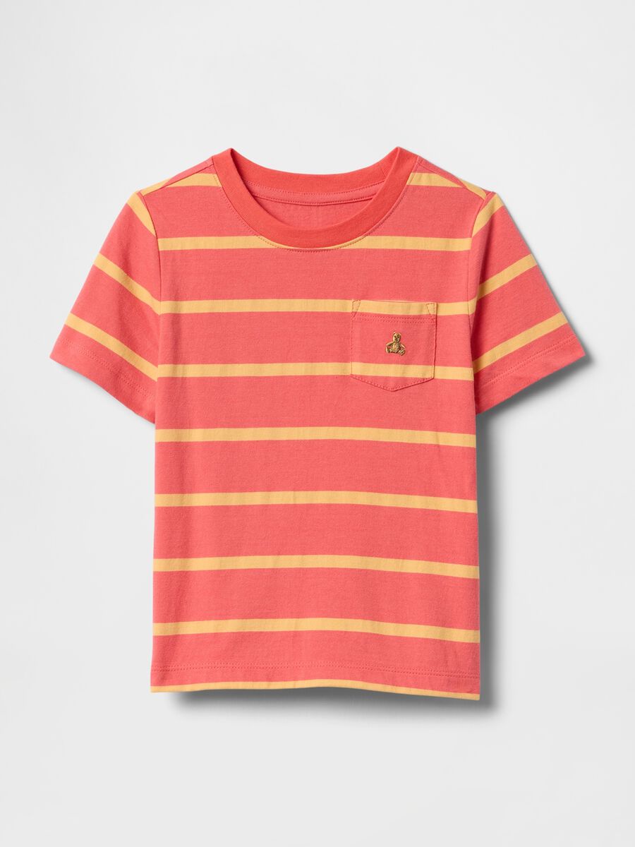 Orange and Yellow Striped T-shirt_0