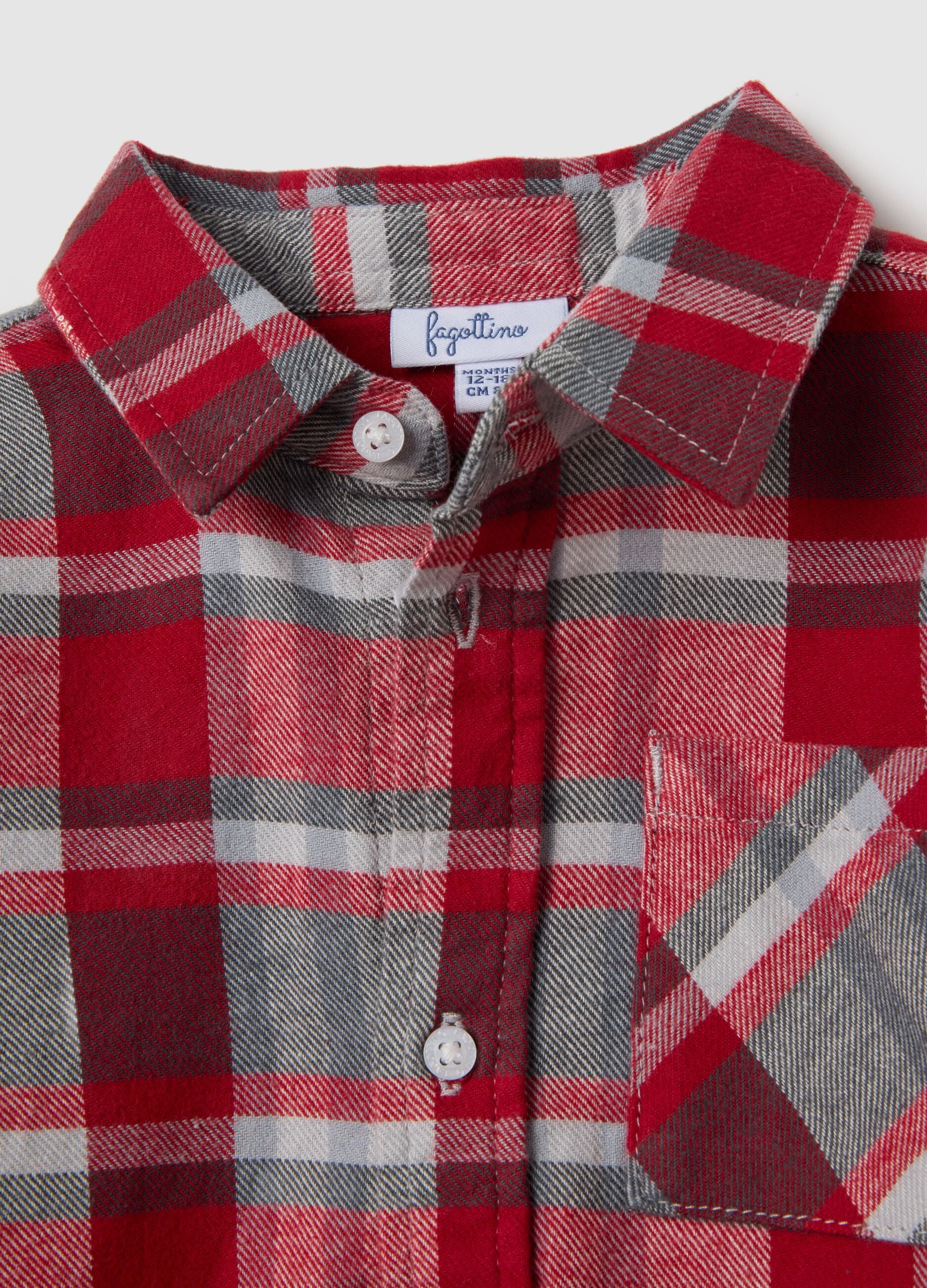 Regular fit multicolour pure cotton children's shirt