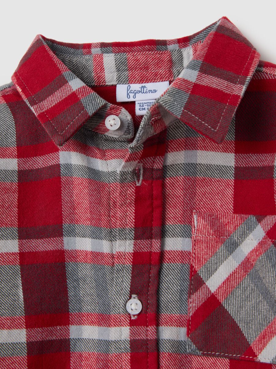 Regular fit multicolour pure cotton children's shirt_2