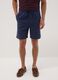Blue chino shorts in pure cotton with elasticated waist_1