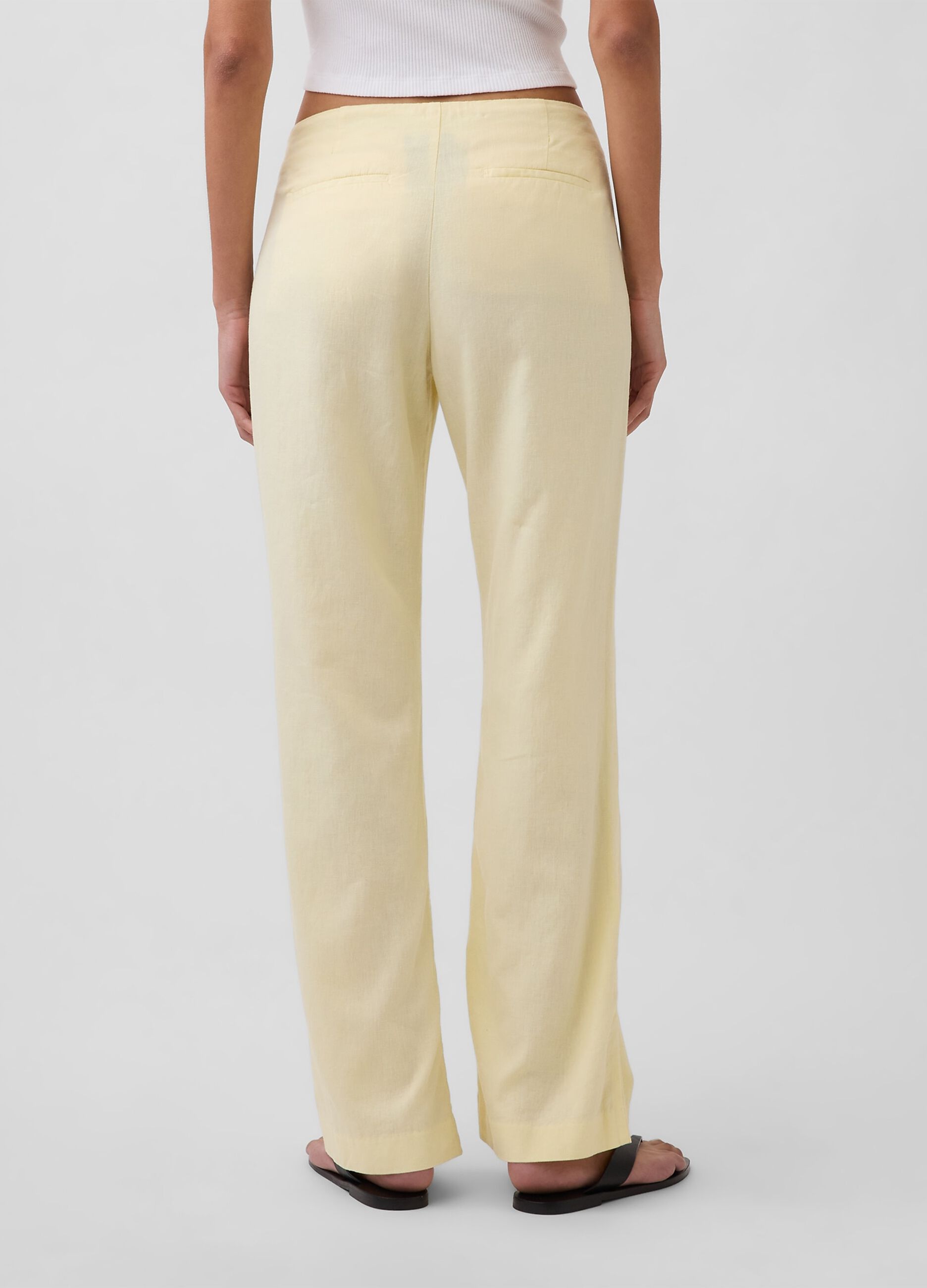 Linen-blend trousers