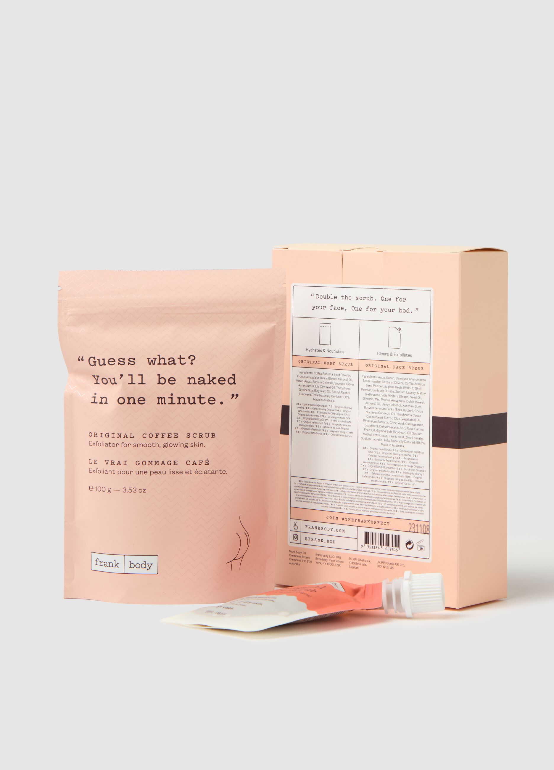 Dirty Duo Kit: original face scrub e original coffee body scrub