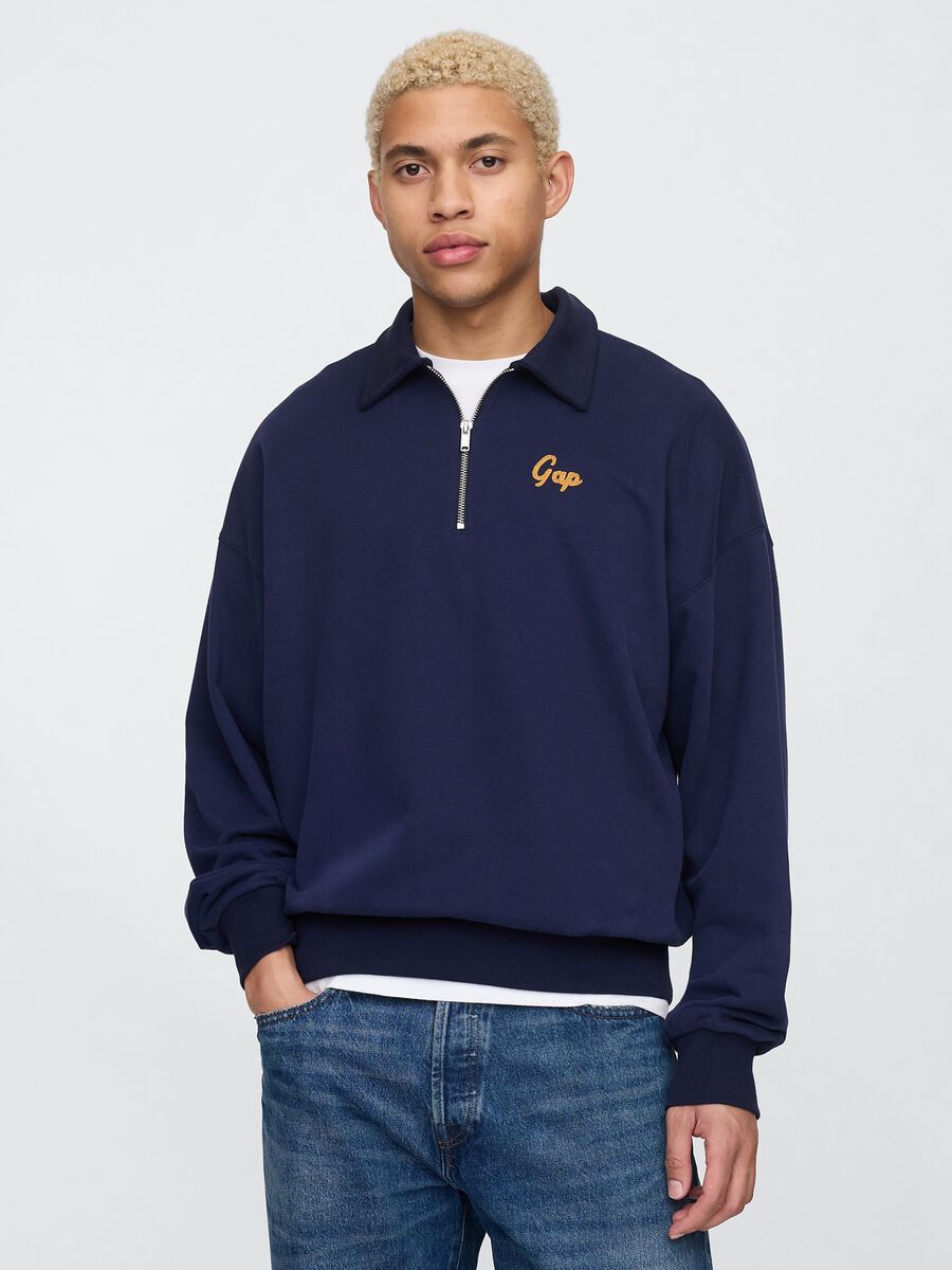 Gap Blue Half-Zip Sweatshirt_0