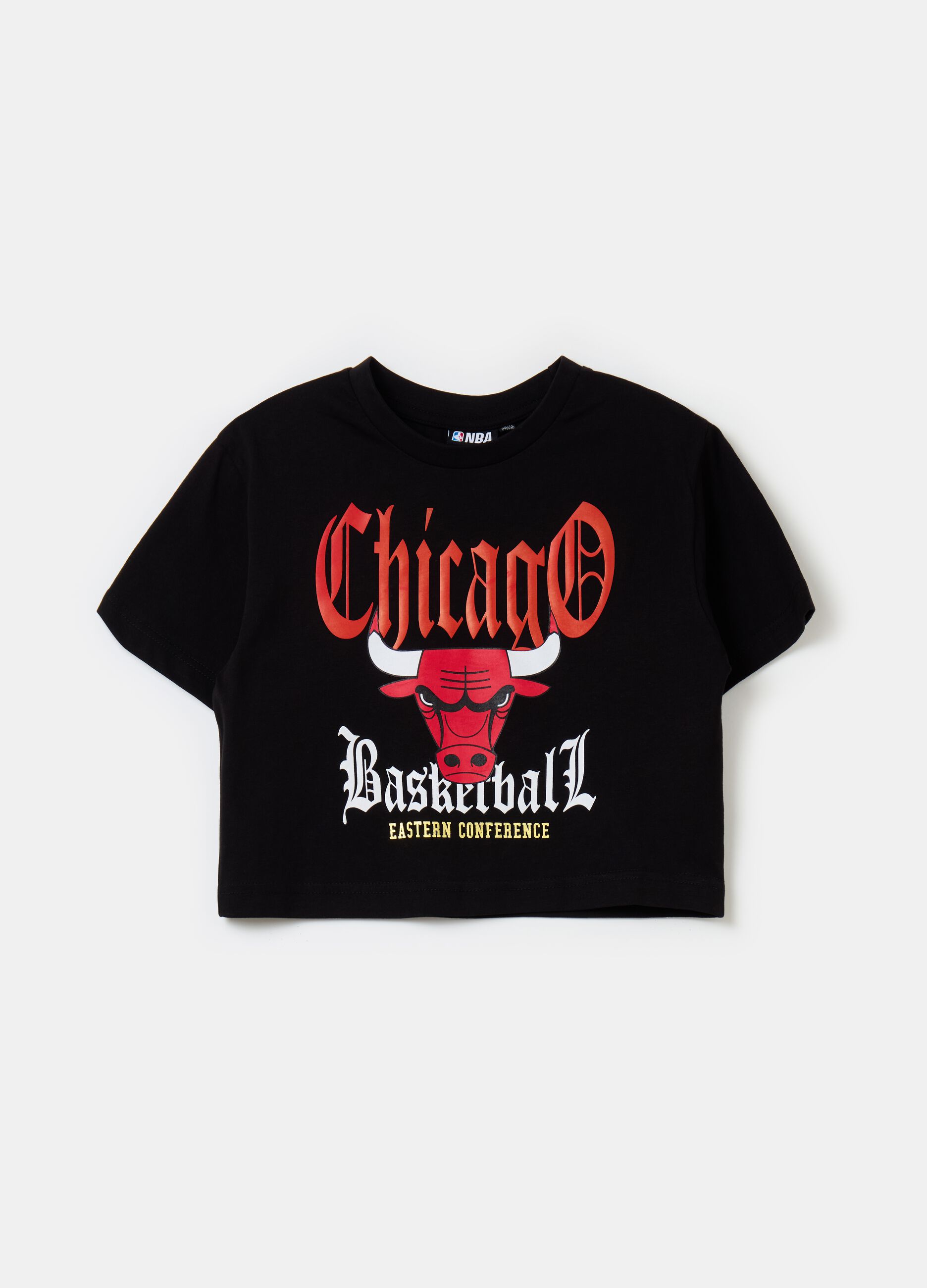 T-shirt crop stampa NBA Chicago Bulls