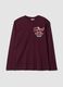 Maglia pigiama viola in puro cotone organico con stampa Peanuts_0