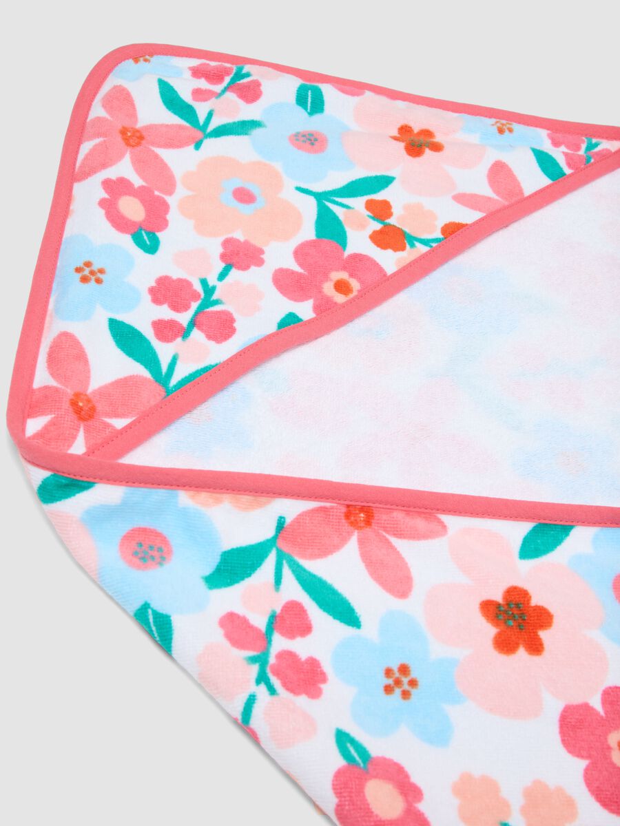 Multicolour floral pure cotton baby girl beach towel_2