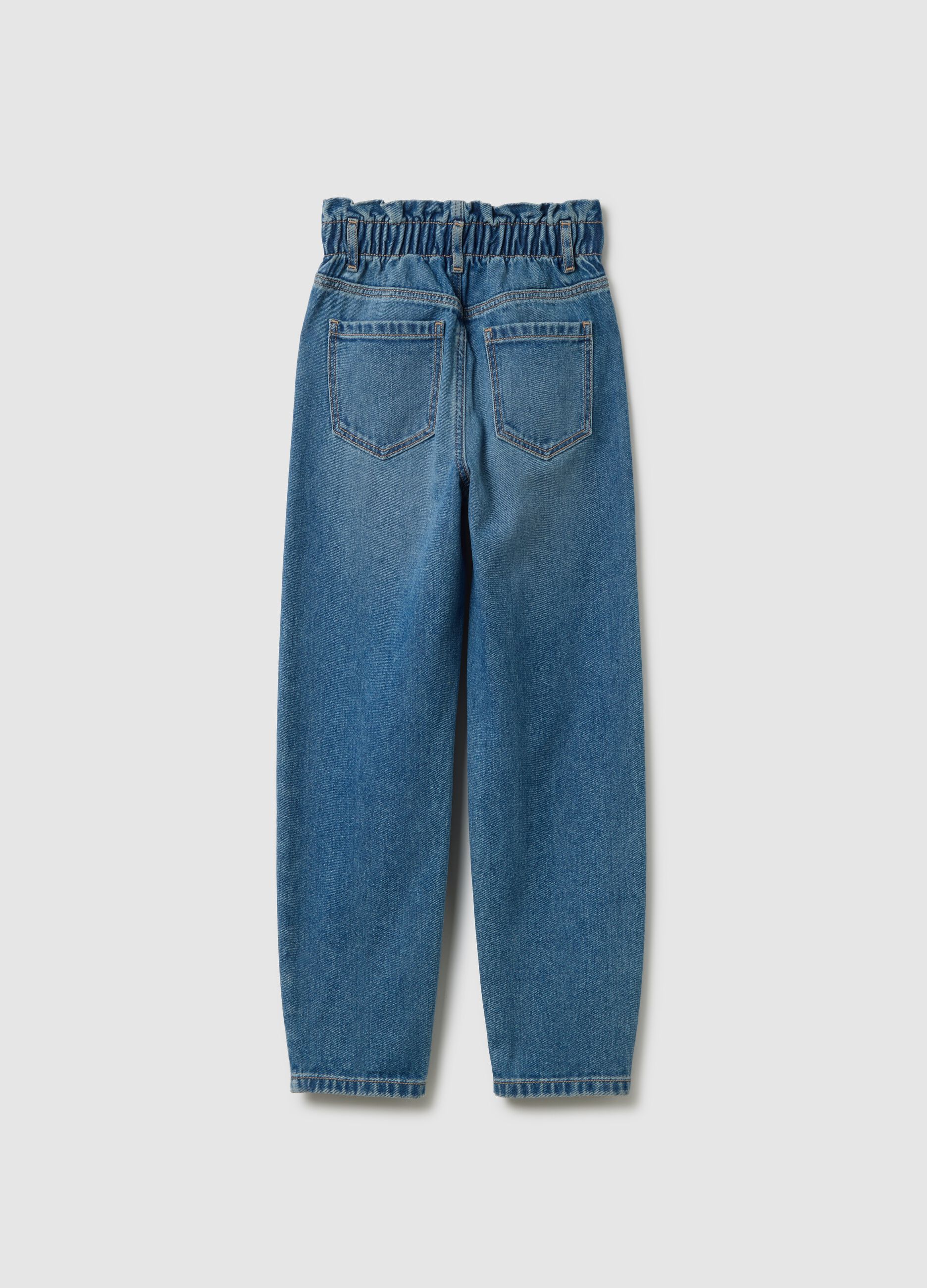 Girls' regular fit blue denim jeans