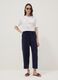 White pure cotton T-shirt with broderie anglaise embroidery, regular fit_1