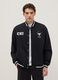 Black cotton-blend jacket regular fit with Chicago Bulls logo_1